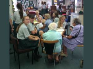 Greenbank Interact Club invited the Residents of Connell Court in Weld Road to an afternoon of Tea, Music and Chat at Greenbank High School
